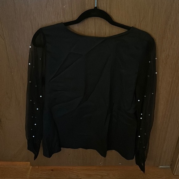Black Long Sleeve Blouse - Picture 4 of 4